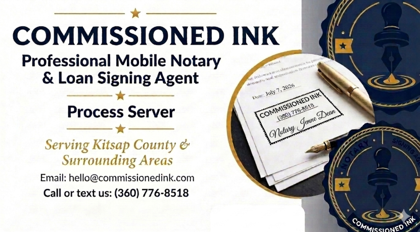 Commissioned Ink business card